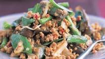 Pork with eggplant (muu pad makeua) Pork with eggplant (muu pad makeua)