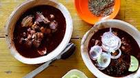 White hominy soup with braised pork (pozole rojo de Jalisco) White hominy soup with braised pork (pozole rojo de Jalisco)