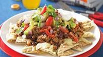 Nachos with chunky guacamole Nachos with chunky guacamole