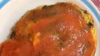 Chiles rellenos en tortilla o torta de huevo Chiles rellenos en tortilla o torta de huevo