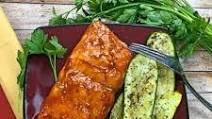 Grilled Salmon with BBQ Sauce Grilled Salmon with BBQ Sauce