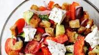 Greek Panzanella Salad with Garlic Vinaigrette Greek Panzanella Salad with Garlic Vinaigrette