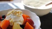 Tropical Fruit Salad with Vanilla Yogurt Sauce Tropical Fruit Salad with Vanilla Yogurt Sauce