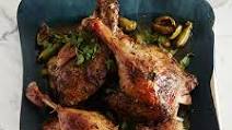 Slow-Cooked Duck with Green Olives and Herbes de Provence Slow-Cooked Duck with Green Olives and Herbes de Provence