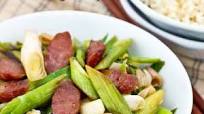 Chinese Leeks Sausage Stir Fry Chinese Leeks Sausage Stir Fry