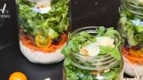 Italian Chopped Salad in a Jar {with Creamy Caesar Dressing} Italian Chopped Salad in a Jar {with Creamy Caesar Dressing}