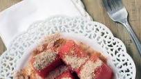 Watermelon with toasted flour Watermelon with toasted flour