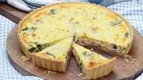 Spinach, Gruyère and ham quiche Spinach, Gruyère and ham quiche
