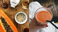 Batido de avena y papaya Batido de avena y papaya