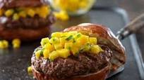 Caribbean Beef Burgers with Mango Salsa Caribbean Beef Burgers with Mango Salsa