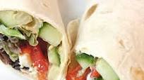 Hummus Wrap with Roasted Red Peppers, Cucumbers, and Feta Hummus Wrap with Roasted Red Peppers, Cucumbers, and Feta