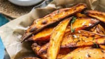 No Oil Sweet Potato Wedges - Air Fryer Recipe No Oil Sweet Potato Wedges - Air Fryer Recipe