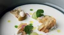 Ajo blanco, dill powder, focaccia croutons Ajo blanco, dill powder, focaccia croutons