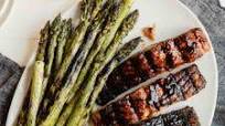 Grilled Balsamic Glazed Salmon with Asparagus Grilled Balsamic Glazed Salmon with Asparagus