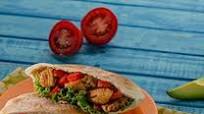 Greek Chicken Gyro with Avocado Dipping Sauce Greek Chicken Gyro with Avocado Dipping Sauce
