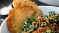Kale Caesar Salad with Garlic Bread Crumbs Kale Caesar Salad with Garlic Bread Crumbs