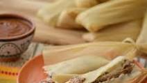 Shredded Beef Tamales with Mole Sauce Shredded Beef Tamales with Mole Sauce