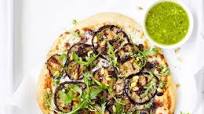 Sicilian aubergine pizzas Sicilian aubergine pizzas