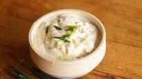 Lemon and chive raita Lemon and chive raita