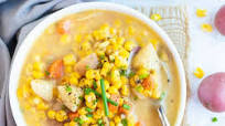 Instant Pot Potato Corn Chowder | Vegan Instant Pot Potato Corn Chowder | Vegan