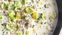 German Cheese and Leek Soup with Ground Pork German Cheese and Leek Soup with Ground Pork
