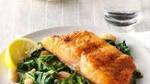 Salmon with Spinach & White Beans Salmon with Spinach & White Beans