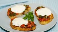 Tomato and Basil Bruschetta with Fresh Mozzarella Sandwich Tomato and Basil Bruschetta with Fresh Mozzarella Sandwich