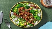 Teriyaki Beef Bowls with Edamame Rice and Garlicky Broccoli Teriyaki Beef Bowls with Edamame Rice and Garlicky Broccoli