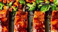 Sheet Pan Teriyaki Salmon and Vegetables Sheet Pan Teriyaki Salmon and Vegetables