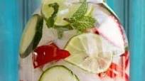 Strawberry, Lime, Cucumber, and Mint Infused Water Strawberry, Lime, Cucumber, and Mint Infused Water