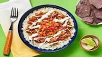San Antonio Beef Bowls with Blue Corn Chips, Fresh Salsa & Lime Crema San Antonio Beef Bowls with Blue Corn Chips, Fresh Salsa & Lime Crema