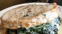 Creamed Spinach Stuffed Pork Chops Creamed Spinach Stuffed Pork Chops