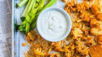 Buffalo Cauliflower with Blue Cheese Dip Buffalo Cauliflower with Blue Cheese Dip