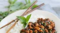 Spicy Thai Basil Chicken with Baby Spinach & Rice Spicy Thai Basil Chicken with Baby Spinach & Rice