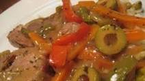 Spanish Pork with Peppers and Olives Spanish Pork with Peppers and Olives