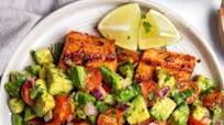 Grilled Salmon with Avocado Salsa (Healthy, Low-Carb, Paleo, Whole30) Grilled Salmon with Avocado Salsa (Healthy, Low-Carb, Paleo, Whole30)