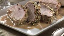 Peppercorn Crusted Pork Tenderloin with Balsamic Cream Sauce Peppercorn Crusted Pork Tenderloin with Balsamic Cream Sauce