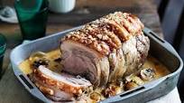 Roast pork neck with onions and green peppercorns Roast pork neck with onions and green peppercorns
