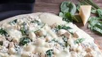 Grilled Thin Crust Pizza with Feta & Spinach Grilled Thin Crust Pizza with Feta & Spinach