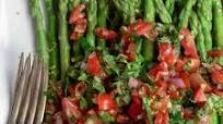 Blanched Asparagus with Mediterranean Salsa Blanched Asparagus with Mediterranean Salsa