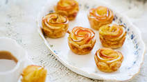 Apple rosebud tarts Apple rosebud tarts