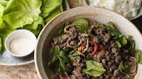 Spicy Beef Salad with Mint and Cilantro (Larb Neua) Spicy Beef Salad with Mint and Cilantro (Larb Neua)