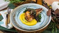 David Rose - Pan-Seared Pork Chop with Portobello Wine Sauce & Acorn Squash Purée David Rose - Pan-Seared Pork Chop with Portobello Wine Sauce & Acorn Squash Purée