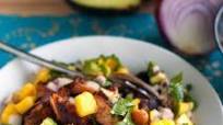 Caribbean Jerk Salmon Bowl with Mango Salsa Caribbean Jerk Salmon Bowl with Mango Salsa