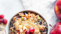 Overnight Crockpot Oatmeal with Apples & Cranberry Overnight Crockpot Oatmeal with Apples & Cranberry