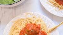Spaghetti with Homemade Meatballs Spaghetti with Homemade Meatballs