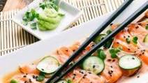 Salmon Sashimi with Ponzu Salmon Sashimi with Ponzu