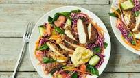 Reduced-Carb Fragrant Chicken with Chunky Slaw & Hummus Reduced-Carb Fragrant Chicken with Chunky Slaw & Hummus