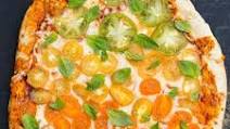 Grilled Rainbow Tomato Pizza Grilled Rainbow Tomato Pizza