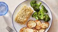 Crispy Baked Cod with Cheesy Potatoes & Roasted Broccoli Crispy Baked Cod with Cheesy Potatoes & Roasted Broccoli